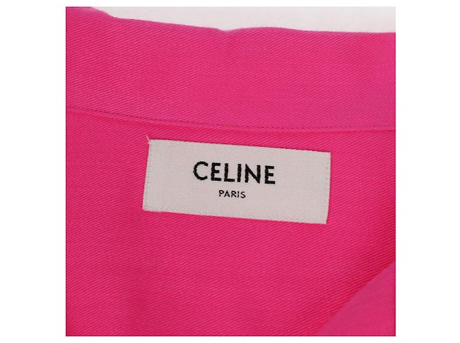 Céline CELINE Short Sleeved T Shirt Rayon Pink Auth 138998 - view 6