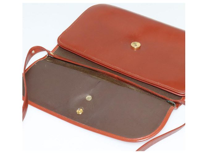 Christian Dior Schultertasche aus braunem Leder mit Gold Auth fm4829 Golden - Ansicht 10