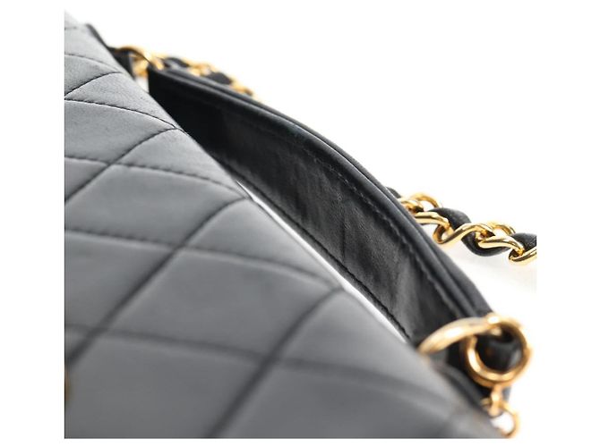 CHANEL Matelassé Doppio Chiusura Coco Borsa Catena Pelle di Agnello CC Auth 138976SA Nero D'oro - vista 14