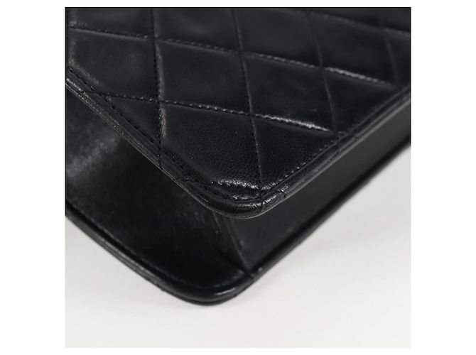 CHANEL Matelassé Doppio Chiusura Coco Borsa Catena Pelle di Agnello CC Auth 138976SA Nero D'oro - vista 18