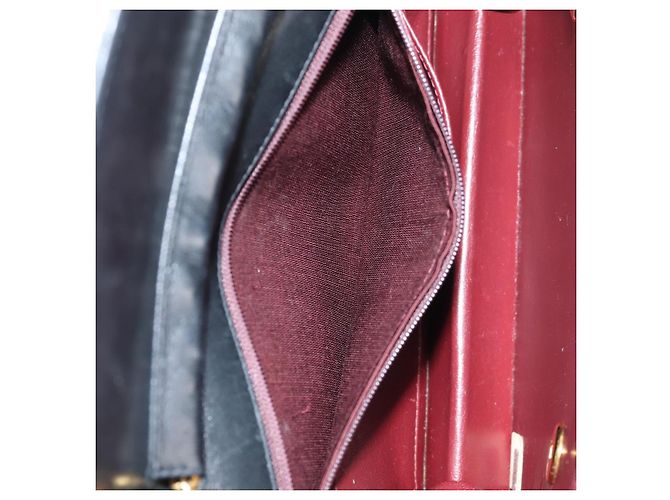 CHANEL Matelassé Doppio Chiusura Coco Borsa Catena Pelle di Agnello CC Auth 138976SA Nero D'oro - vista 26