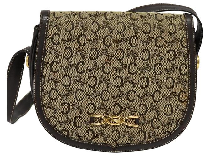 Céline CELINE C Sulky Schultertasche aus Canvas Beige Gold Auth 139534 Golden - Ansicht 13