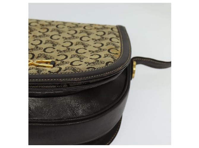 Céline CELINE C Sulky Schultertasche aus Canvas Beige Gold Auth 139534 Golden - Ansicht 14