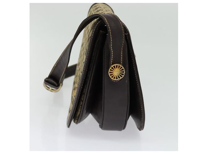 Céline CELINE C Sulky Schultertasche aus Canvas Beige Gold Auth 139534 Golden - Ansicht 4