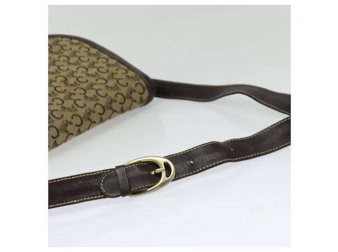Céline CELINE C Sulky Schultertasche aus Canvas Beige Gold Auth 139534 Golden - Ansicht 7