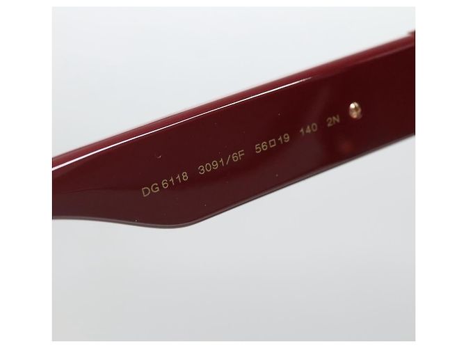 Dolce & Gabbana Gafas de sol DOLCE&GABBANA Plástico Rojo Auth BA5048 Roja - vista 10