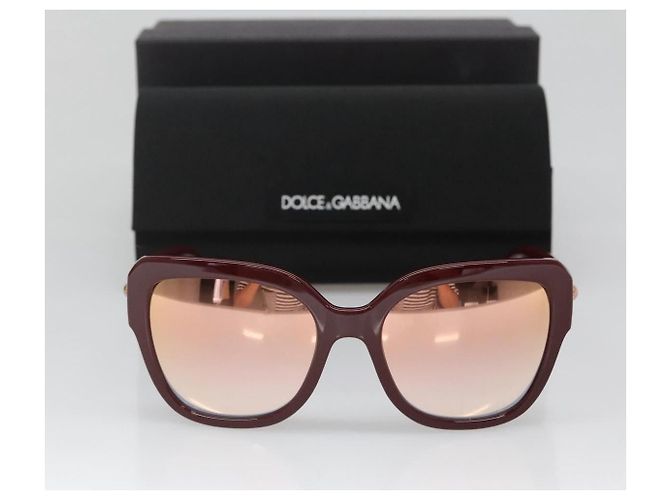 Dolce & Gabbana Gafas de sol DOLCE&GABBANA Plástico Rojo Auth BA5048 Roja - vista 11
