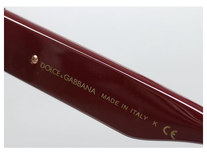 Dolce & Gabbana Gafas de sol DOLCE&GABBANA Plástico Rojo Auth BA5048 Roja - vista 9