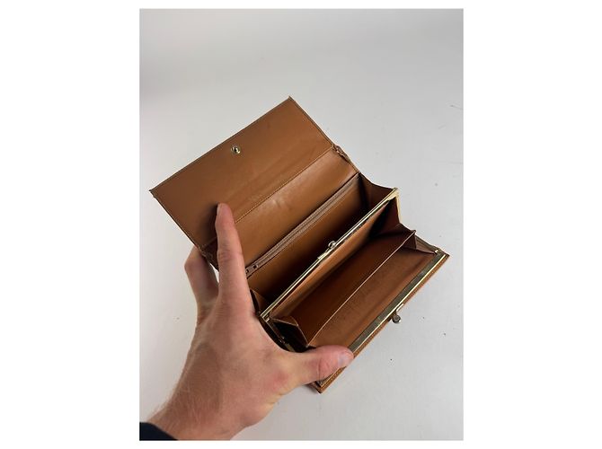 Céline Vintage Celine Paris Leather wallet brown - view 10