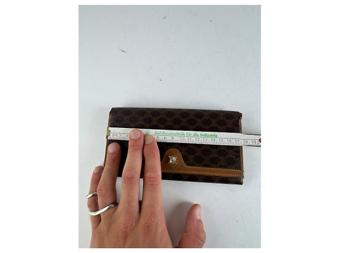 Céline Vintage Celine Paris Leather wallet brown - view 11