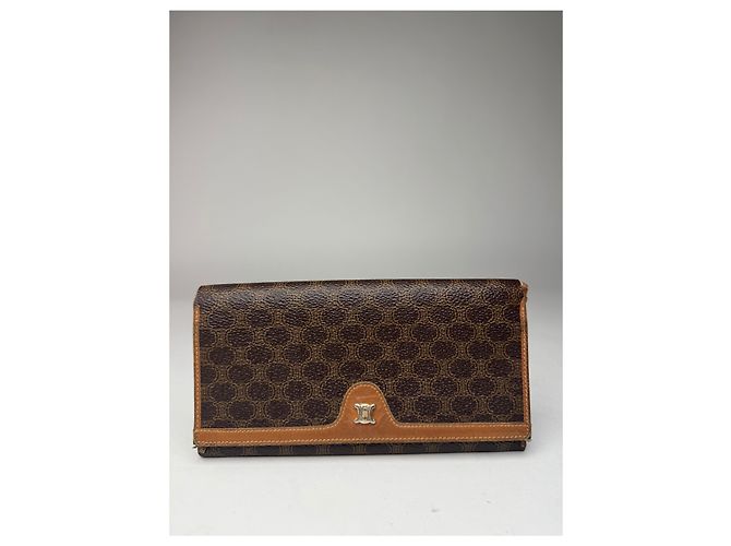 Céline Vintage Celine Paris Leather wallet brown - view 13