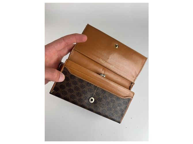 Céline Vintage Celine Paris Leather wallet brown - view 5