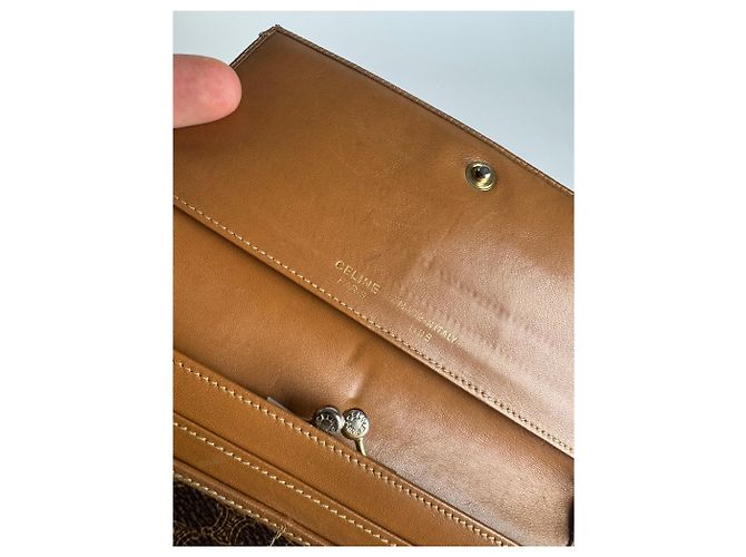 Céline Vintage Celine Paris Leather wallet brown - view 7