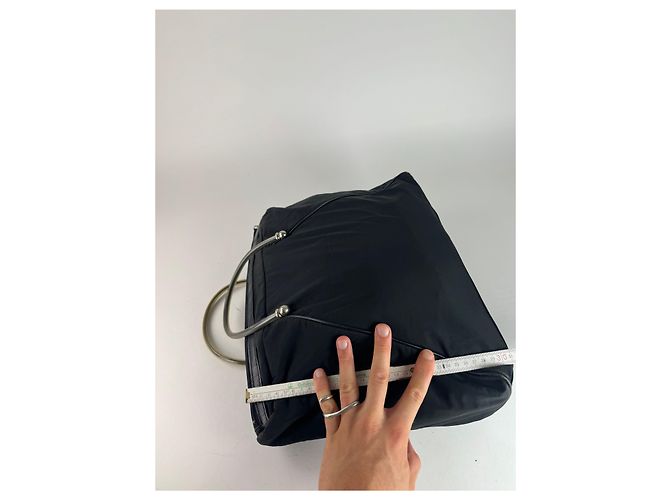 Vintage Loewe Madrid Canvas Handtasche Schwarz - Ansicht 11
