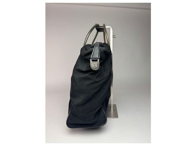Vintage Loewe Madrid Canvas Handtasche Schwarz - Ansicht 8