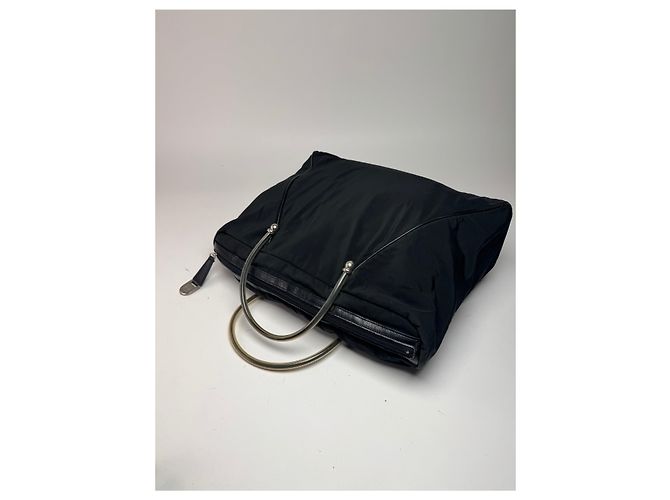 Vintage Loewe Madrid Canvas Handtasche Schwarz - Ansicht 9