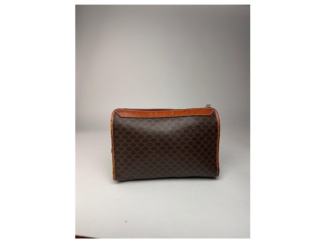 Céline Clutch in pelle vintage Celine Paris marrone - vista 15