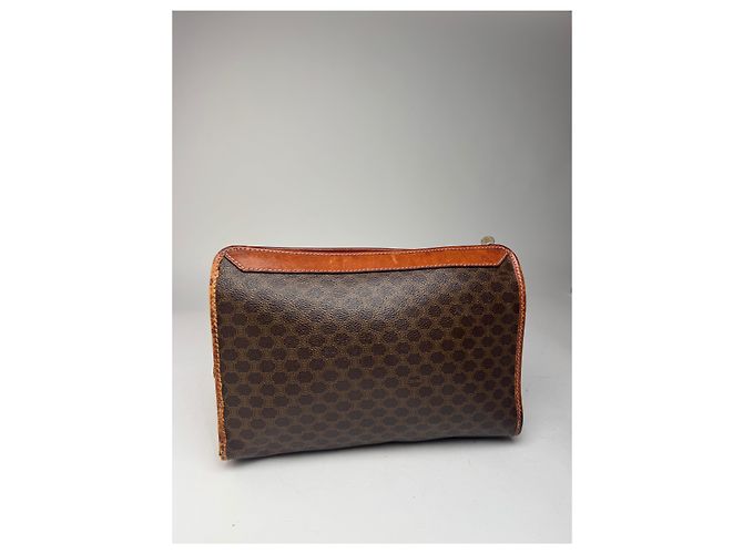 Céline Clutch in pelle vintage Celine Paris marrone - vista 6
