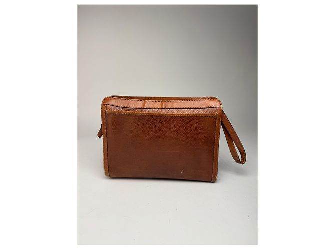Céline Clutch in pelle vintage Celine Paris marrone - vista 15