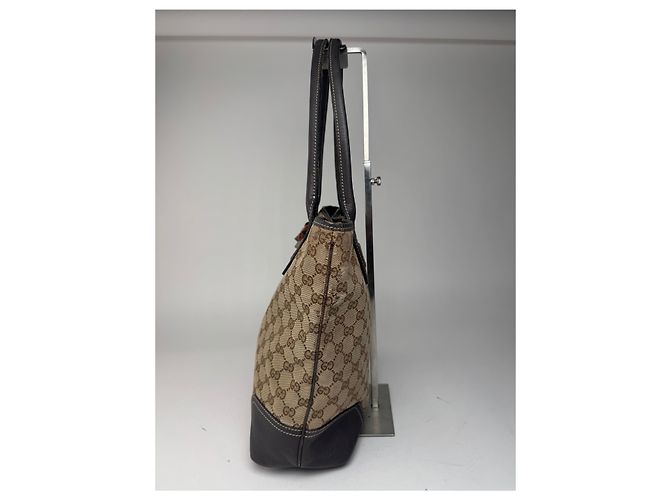 Vintage Gucci Monogramm Leder Tasche beige braun - Ansicht 7