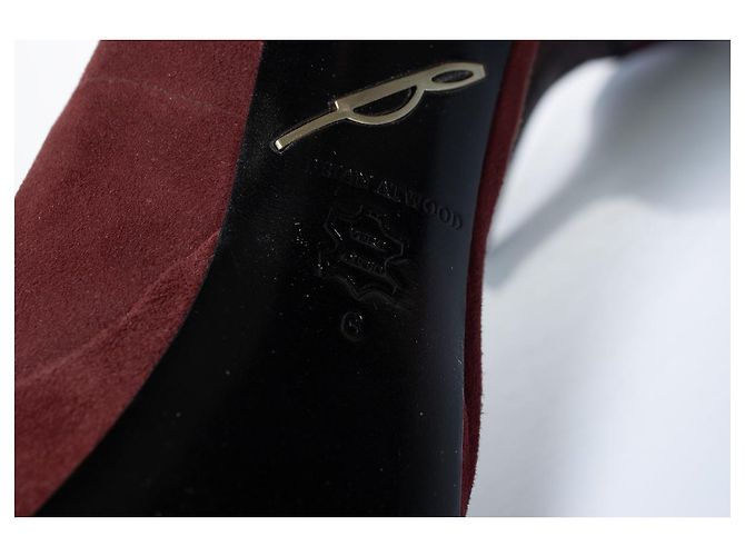 Brian Atwood, décolleté in suede bordeaux Rosso - vista 8