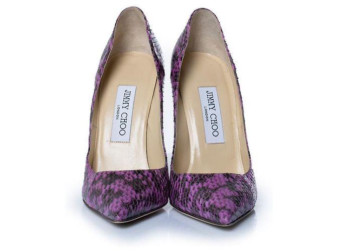 Lila Leder-Python-Pumps von Jimmy Choo - Ansicht 3