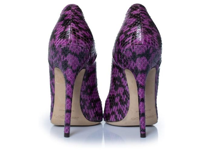 Lila Leder-Python-Pumps von Jimmy Choo - Ansicht 5