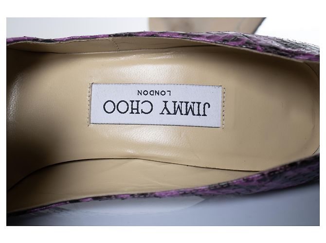 Lila Leder-Python-Pumps von Jimmy Choo - Ansicht 8