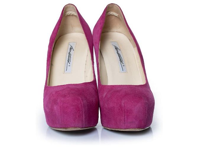 Brian Atwood Maison Margiela, zeppe in pelle marrone - vista 3