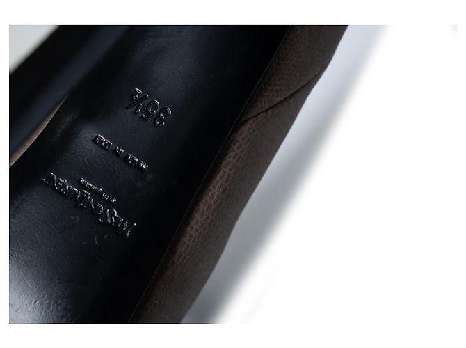 Botines de cuero Tribute Yves Saint Laurent Castaño - vista 8