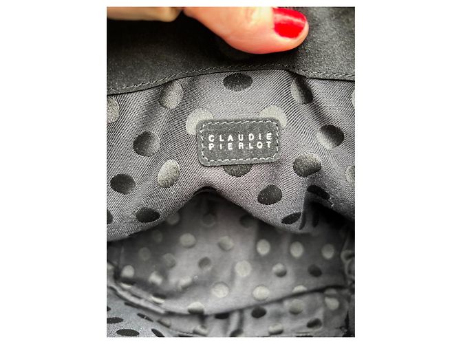 Bolsa de mão Claudie Pierlot em couro marrom preto - vista 10
