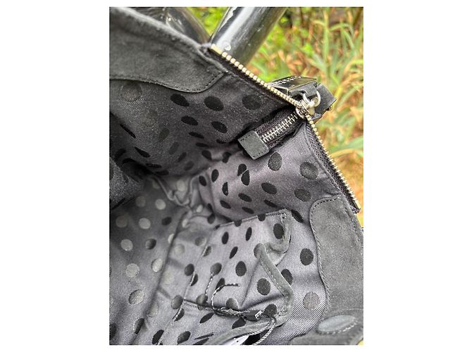 Bolsa de mão Claudie Pierlot em couro marrom preto - vista 11