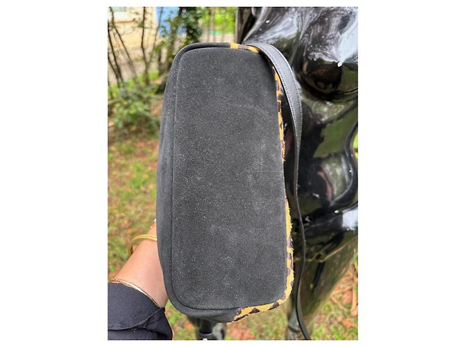 Bolsa de mão Claudie Pierlot em couro marrom preto - vista 6
