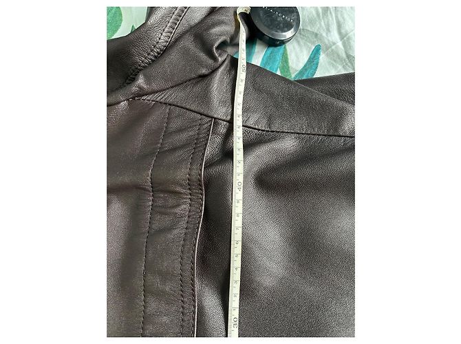 Autre Marque Trench in pelle marrone scuro uomo - vista 13