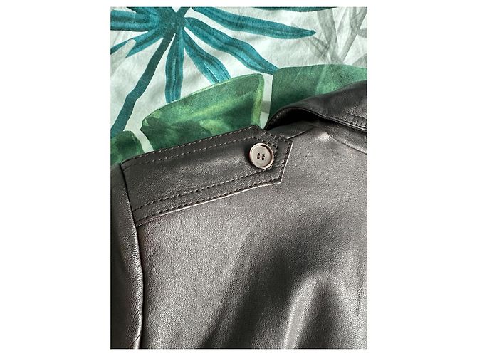 Autre Marque Trench in pelle marrone scuro uomo - vista 7