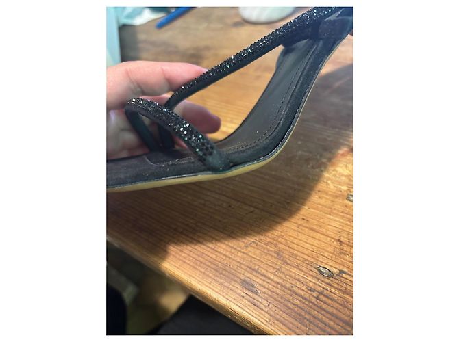 Décolleté Isabel Marant in pelle di cervo neri con strass Nero - vista 11