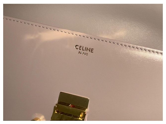 Borsa a mano Céline Claude in pelle lavanda - vista 10