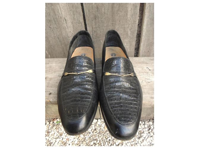 Mocassini A. Testoni in pelle nera Nero - vista 3
