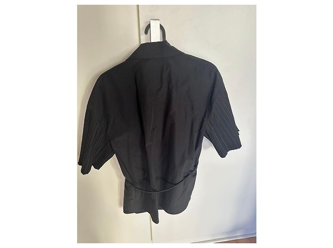 Nanushka Camara Camicia in Popeline Tecnico Nera XS Nero - vista 5