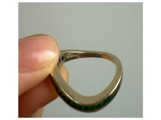Autre Marque Ranbow K Wave Emeralds Ring 9K Gold Golden - Ansicht 2