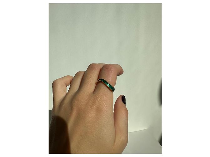 Autre Marque Ranbow K Wave Emeralds Ring 9K Gold Golden - Ansicht 5