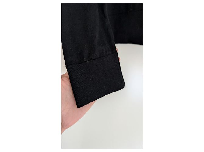 Cambon Chanel Pulôver de gola alta em lã e algodão preto - vista 3