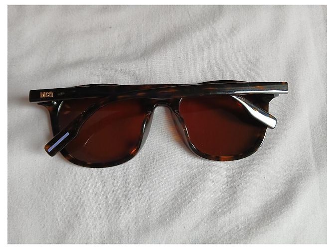 Gafas de sol Alexander McQueen marrones con brazos logotipados Castaño - vista 2
