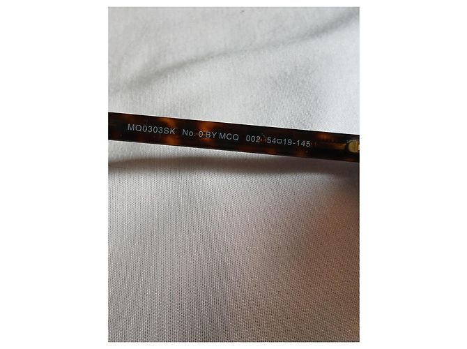 Gafas de sol Alexander McQueen marrones con brazos logotipados Castaño - vista 3