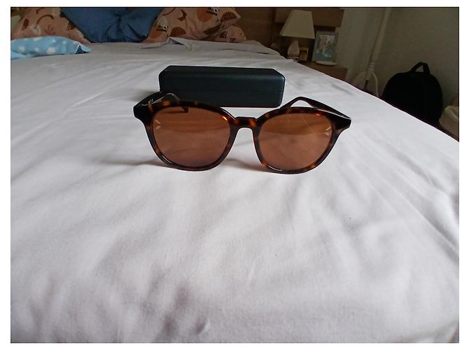 Gafas de sol Alexander McQueen marrones con brazos logotipados Castaño - vista 5