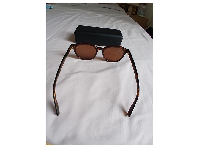 Gafas de sol Alexander McQueen marrones con brazos logotipados Castaño - vista 8
