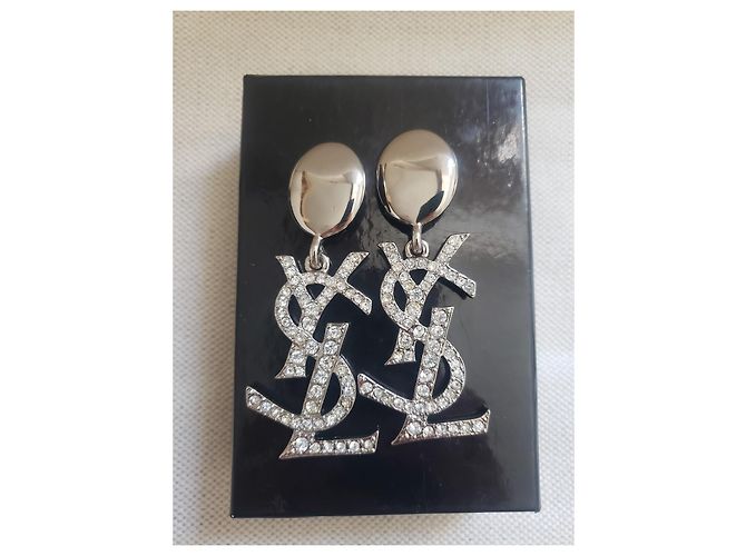 Orecchini vintage Yves Saint Laurent Argento - vista 2