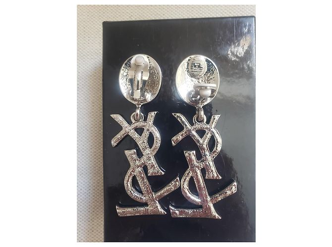 Orecchini vintage Yves Saint Laurent Argento - vista 4
