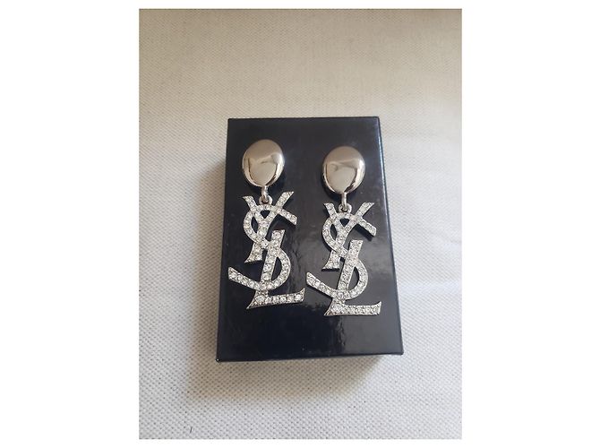 Orecchini vintage Yves Saint Laurent Argento - vista 7