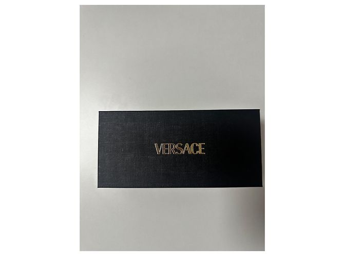 Gafas de sol escudo con placa Damier de Versace Rosa Dorado Marrón claro - vista 12